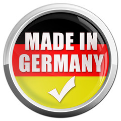 made in germany button glossy