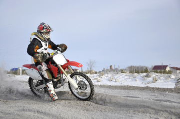 Russia, Samara, motocross rider turn © VVKSAM