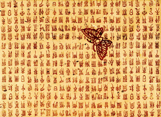 Hanji, papier coréen avec papillon © Delphotostock