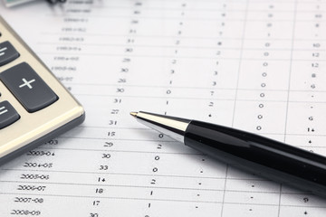 financial charts and graphs on the table