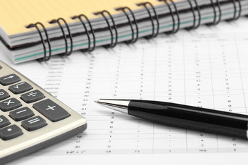 financial charts and graphs on the table