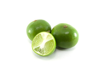 lemon slice on white background