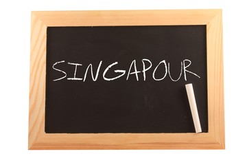 Fototapeta premium Singapour sur ardoise