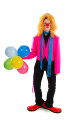 Funny clown in pink
