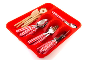 Red cutlery