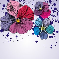 Fototapety  floral vector postcard
