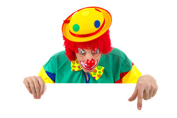pointing clown