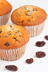 Muffin with raisins