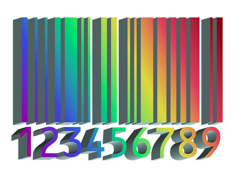 code barres 3d couleurs