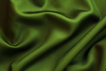 Tissu soie verte
