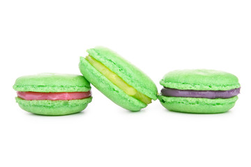 macaron sur fond blanc