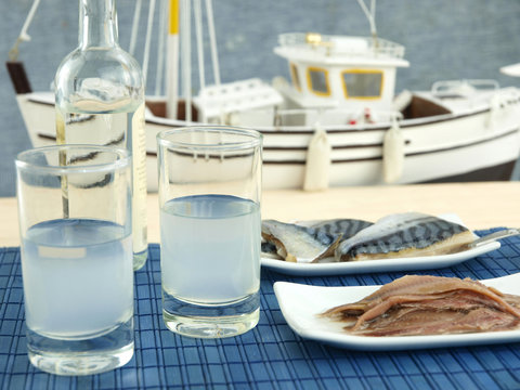 Ouzo And Seafood