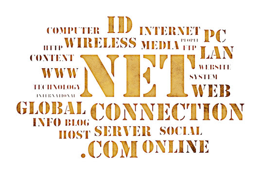 Concept of net and web &ndash; word cloud