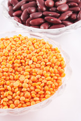 red lentils and beans