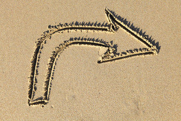 Drawn arrow