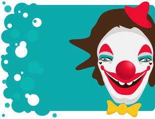 Kids party invitation - funny clown