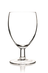Empty glass isolated on a white background