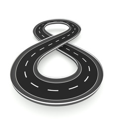 Infinite road in hourglass shape