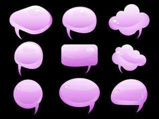 abstract glossy chat icon