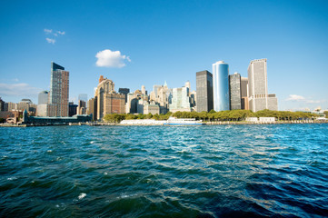 Obraz premium New York city panorama with tall skyscrapers