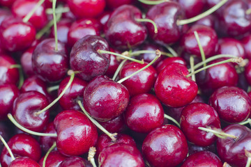 Cherries; objects on white background
