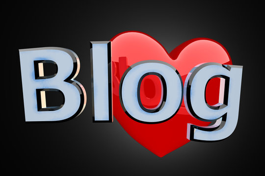 Blog with red heart