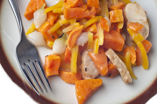 Chicken Sweet Potato And Pearl Onion Dinner