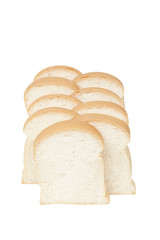 Bread on white background