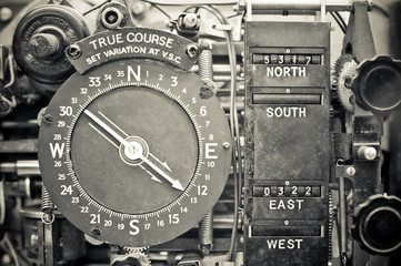 original WW2 navigational compass device