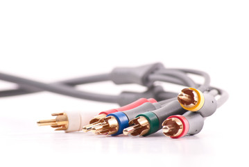 Audio Video Colored Connection Game Console Plugs