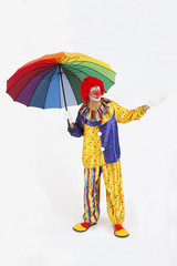 Clown mit Schirm