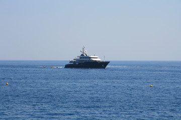 Motor yacht in the sea