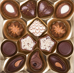 Delightful chocolate dessert close up