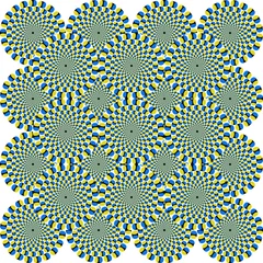 Store enrouleur tamisant sans perçage Psychédélique Illusion d& 39 optique - Illusion d& 39 optique