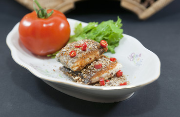 Chinese fried fish dish