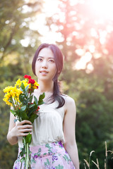 Naklejka premium Beautiful asian woman