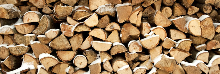 Stacked logs background