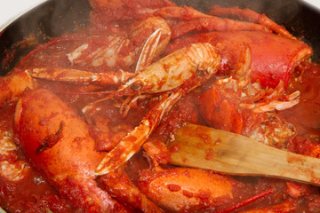sugo astice e scampi