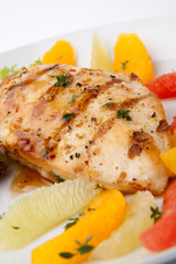 Grilled chicken breast and citrus salad