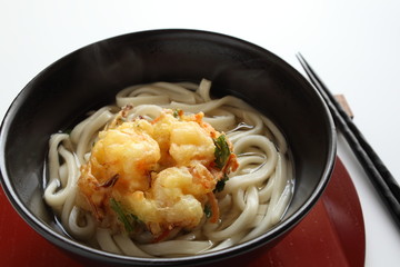 Japanese cuisine, Udon noodles with Shrimp tempura