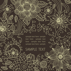 Floral background in dark colors