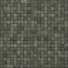 large 3d render of a smooth speckled gray stone mosaic wall floo