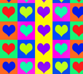 Grid of hearts