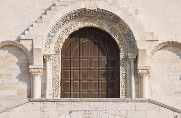 Fototapeta na wymiar Cathedral portal. Trani. Apulia.