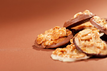 chocolate sweets with almond