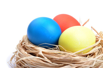 Naklejka premium easter eggs isolated on white background
