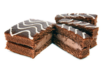 chocolate pastry with cream