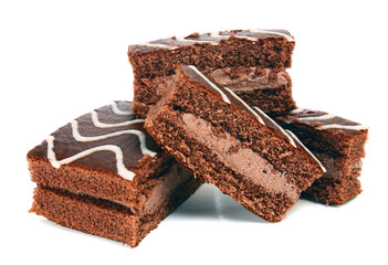 chocolate pastry with cream