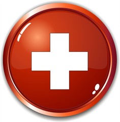 Obraz premium bouton croix