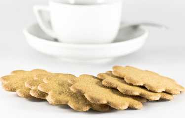 Prima colazione caffè biscotti
